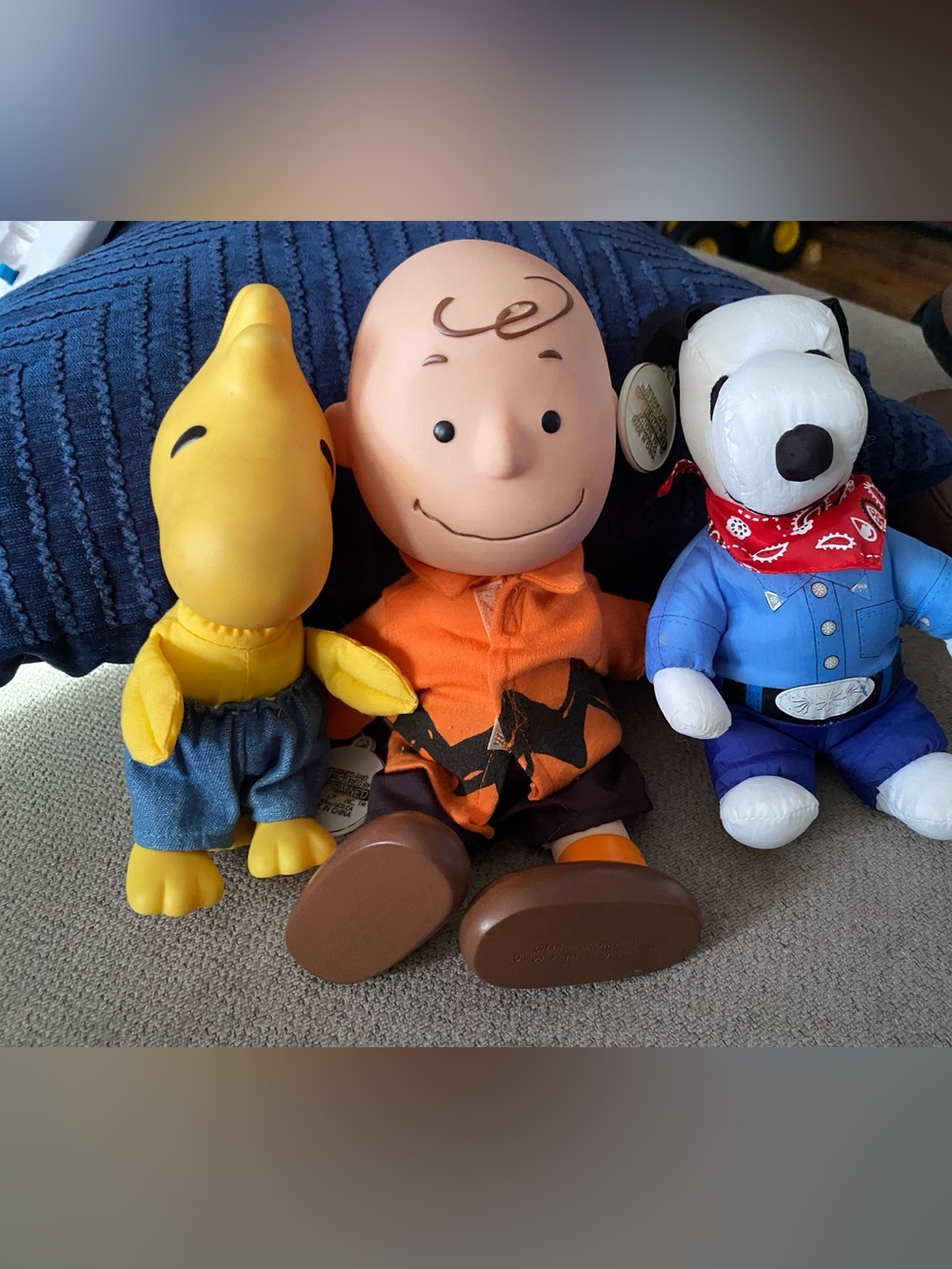 Charlie Brown Plush Doll in Orange Outfit - Soft Kids Toy